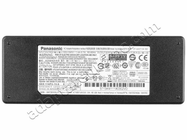 110W AC Adaptateur Chargeur pour Panasonic Toughbook CF-54A0001CM - Cliquez sur l'image pour la fermer