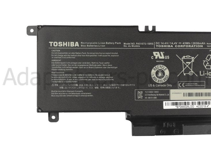 Batterie pour Toshiba Satellite P50T-BST2GX3 P50t-B-11D P50-B-11L - Cliquez sur l'image pour la fermer