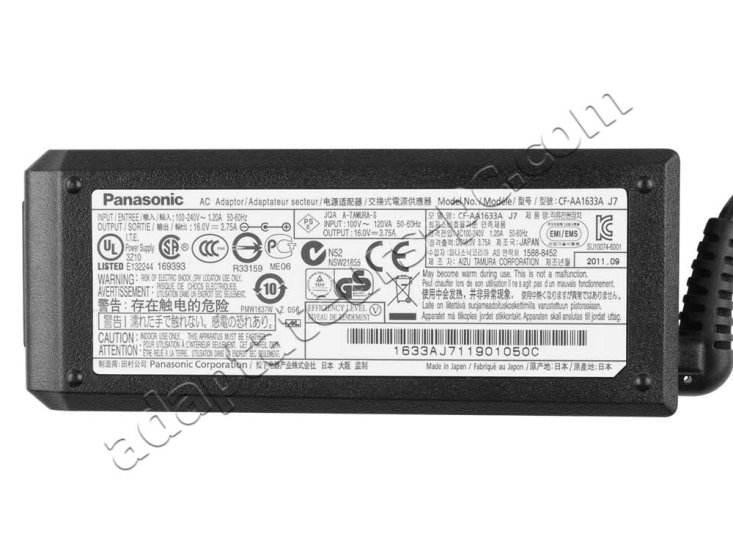 60W AC Adaptateur Chargeur pour Panasonic Toughbook S9 CF-S9 - Cliquez sur l'image pour la fermer