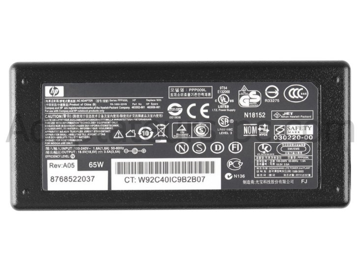 65W Original AC Adaptateur Chargeur pour HP EliteBook 2570p-05002100010 - Cliquez sur l'image pour la fermer