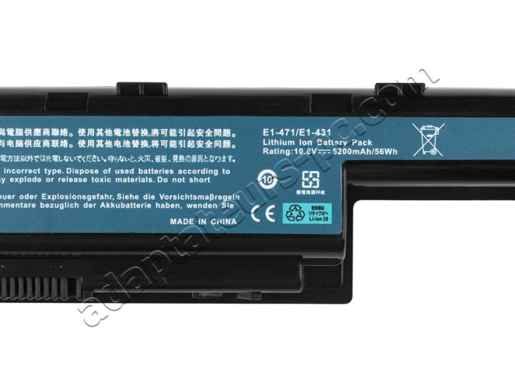 5200mAh Batterie pour Packard Bell EasyNote TV44HC-32348G75MNWB. - Cliquez sur l'image pour la fermer