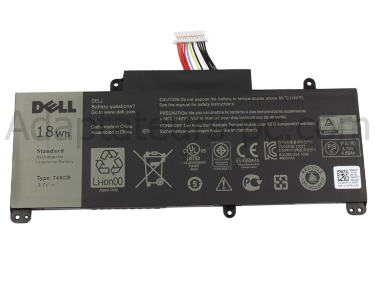 18Wh Original Batterie Dell 074XCR 74XCR - Cliquez sur l'image pour la fermer