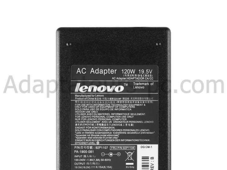 120W Original AC Adaptateur Chargeur pour Lenovo ThinkCentre Edge 62z 2117-EWU - Cliquez sur l'image pour la fermer