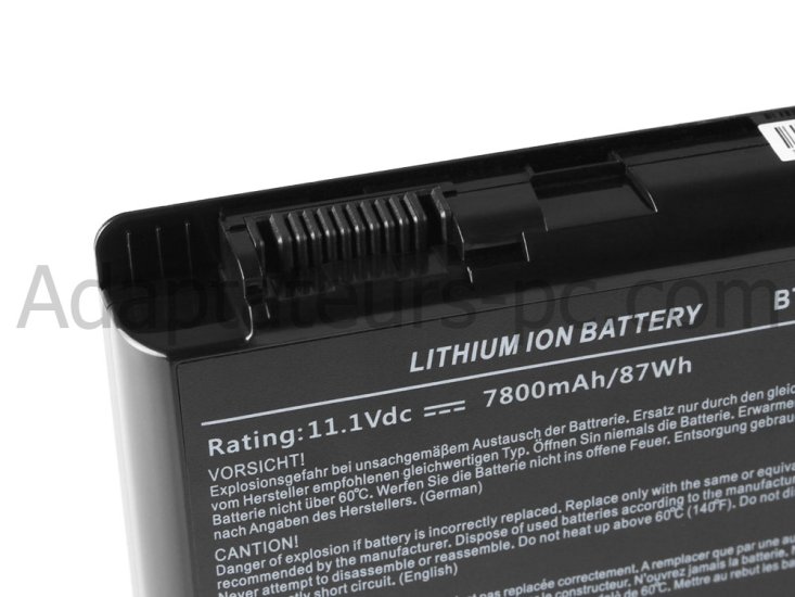 7800mAh Batterie pour MSI GT780R-014US GT780R-221US - Cliquez sur l'image pour la fermer