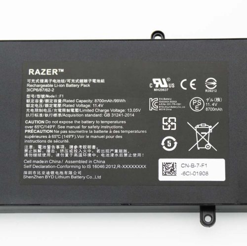 Original Batterie Razer Blade Pro 17 2017 RZ09-01663 8700mAh 99Wh
