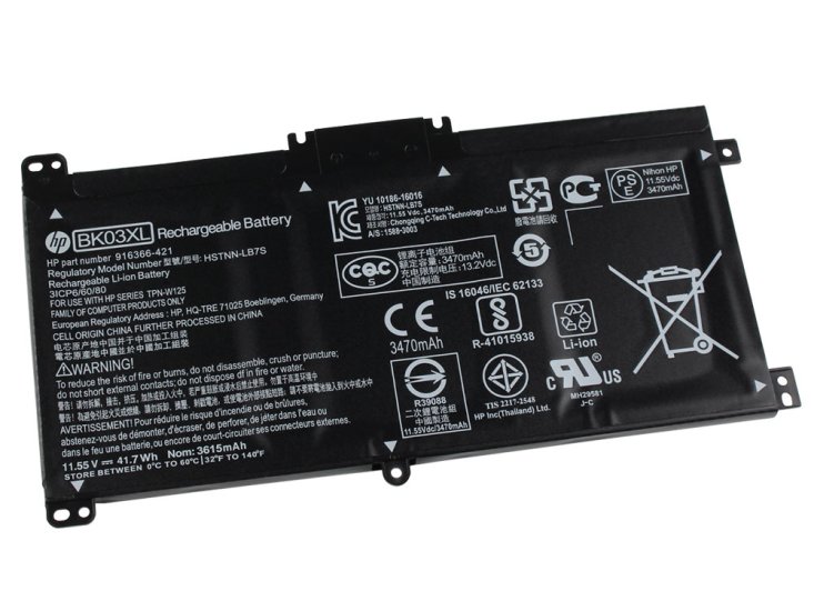 41.7Wh Original Batterie HP Pavilion x360 14-ba015ur 14-ba087ng - Cliquez sur l'image pour la fermer