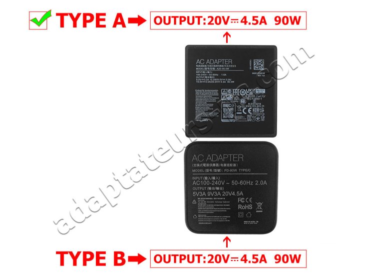 Chargeur 90W USB-C HP Spectre 15-bl018ca 1EL88UA - Cliquez sur l'image pour la fermer