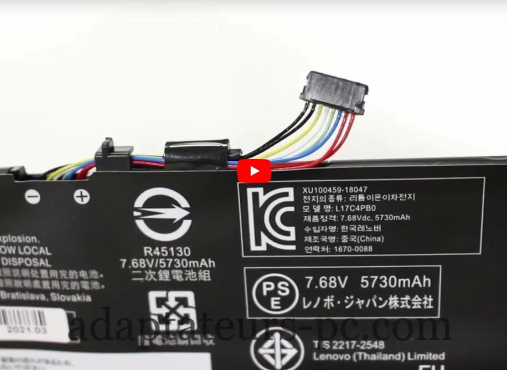 Original Batterie Lenovo Yoga 530-14ARR 81H90028GE 5928mAh 45Wh