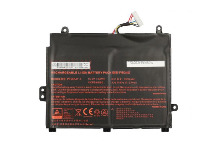3500mAh 55Wh Batterie Clevo P950BAT-4 - Cliquez sur l'image pour la fermer