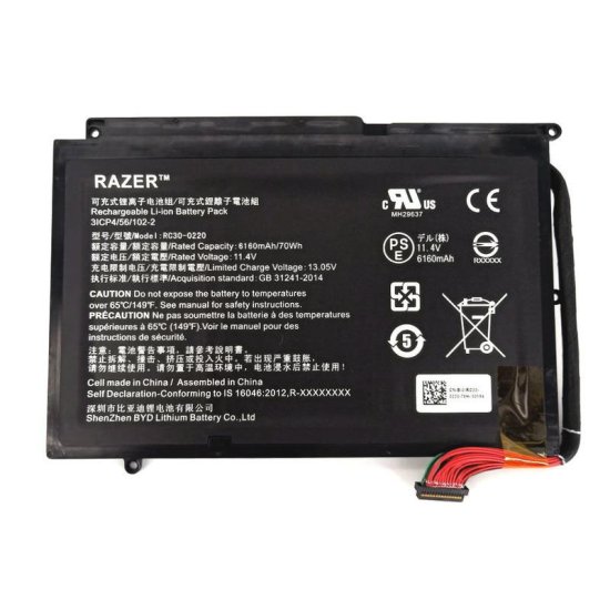 Original Batterie Razer 3ICP4/56/102-2 6160mAh 70Wh - Cliquez sur l'image pour la fermer