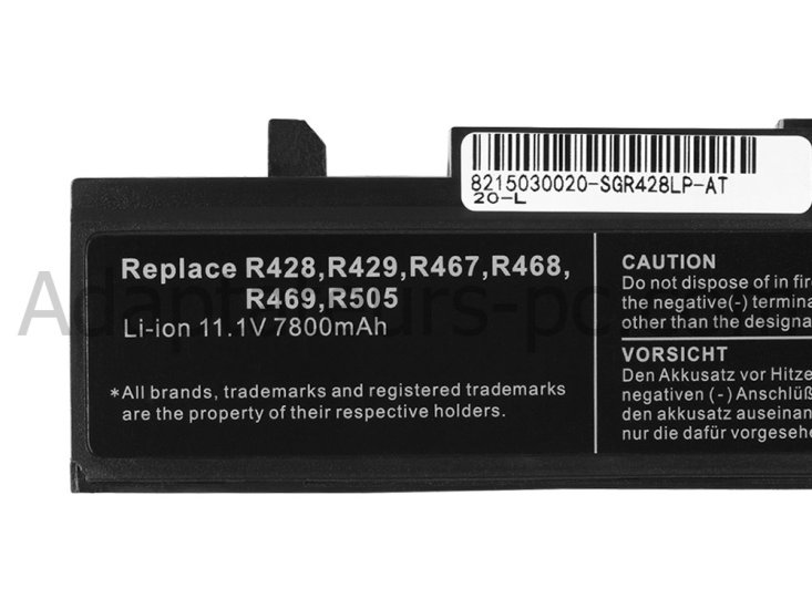 Batterie Samsung NP-RV509-A03 7800mAh - Cliquez sur l'image pour la fermer