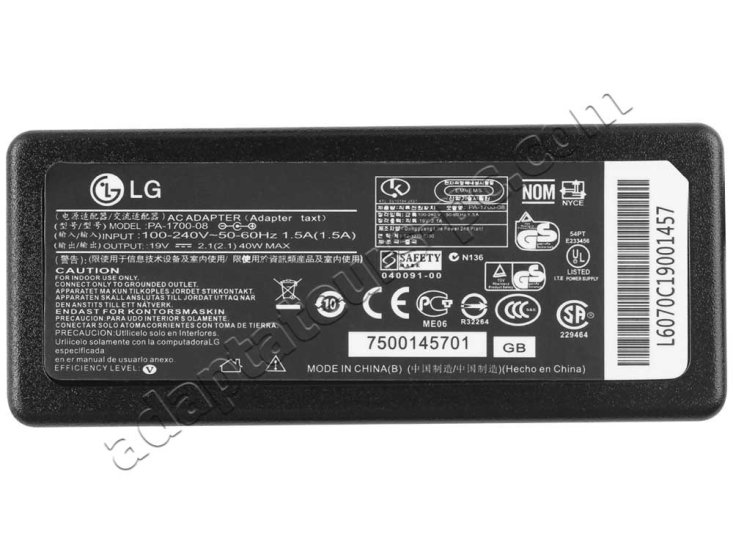 Chargeur Original LG IPS Monitor MP57 24MP57VQ 22MP57VQ 33W - Cliquez sur l'image pour la fermer