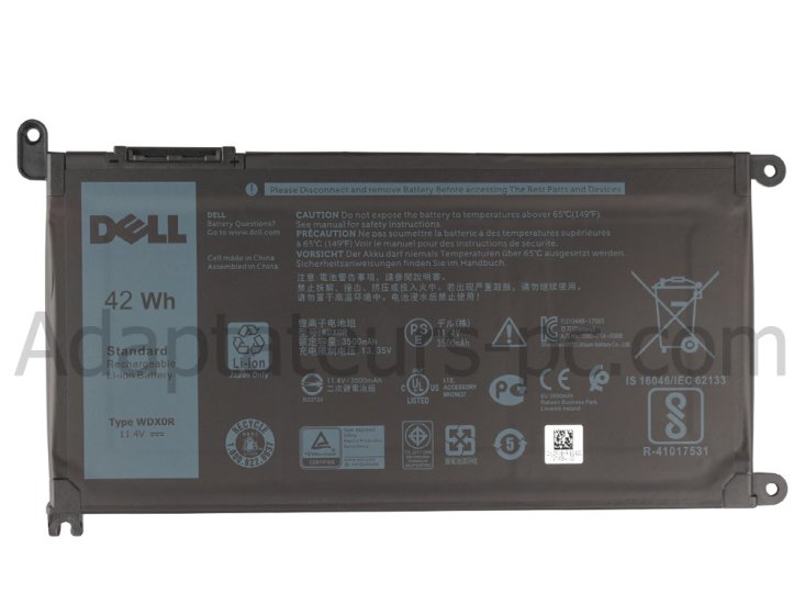 Original 42Wh Dell 0WDX0R Batterie - Cliquez sur l'image pour la fermer