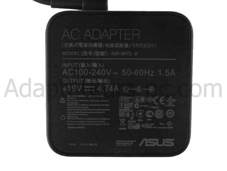 90W Original AC Adaptateur Chargeur pour Asus PRO ESSENTIAL PU451JF-WO011 - Cliquez sur l'image pour la fermer