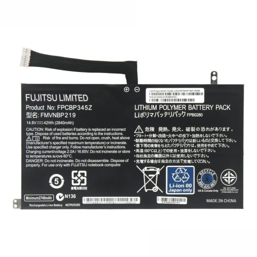 Original Batterie Fujitsu FPB0280 FPCBP345Z 2840mAh 42Wh
