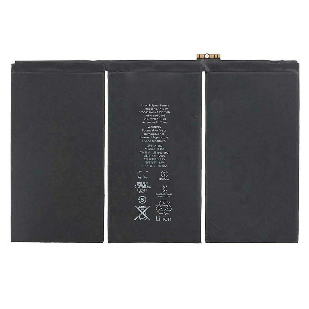 Batterie Apple 616-0592 616-0593 1156mAh 43Wh