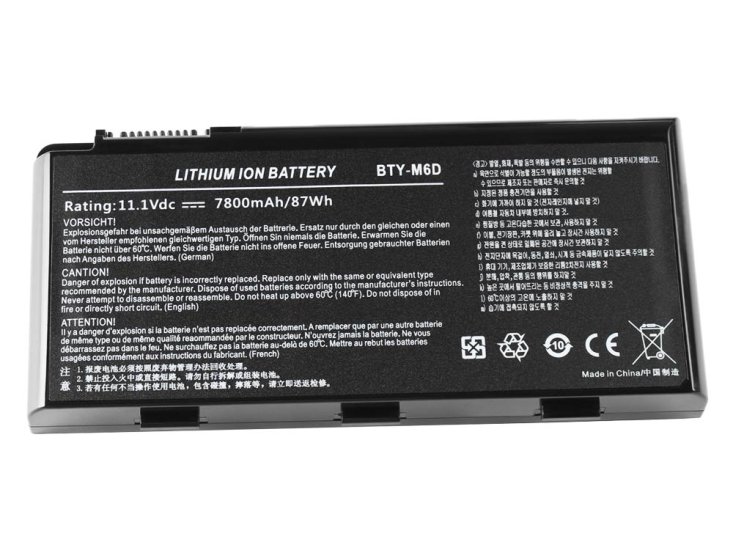 7800mAh Batterie pour MSI GT780D GT780DX - Cliquez sur l'image pour la fermer