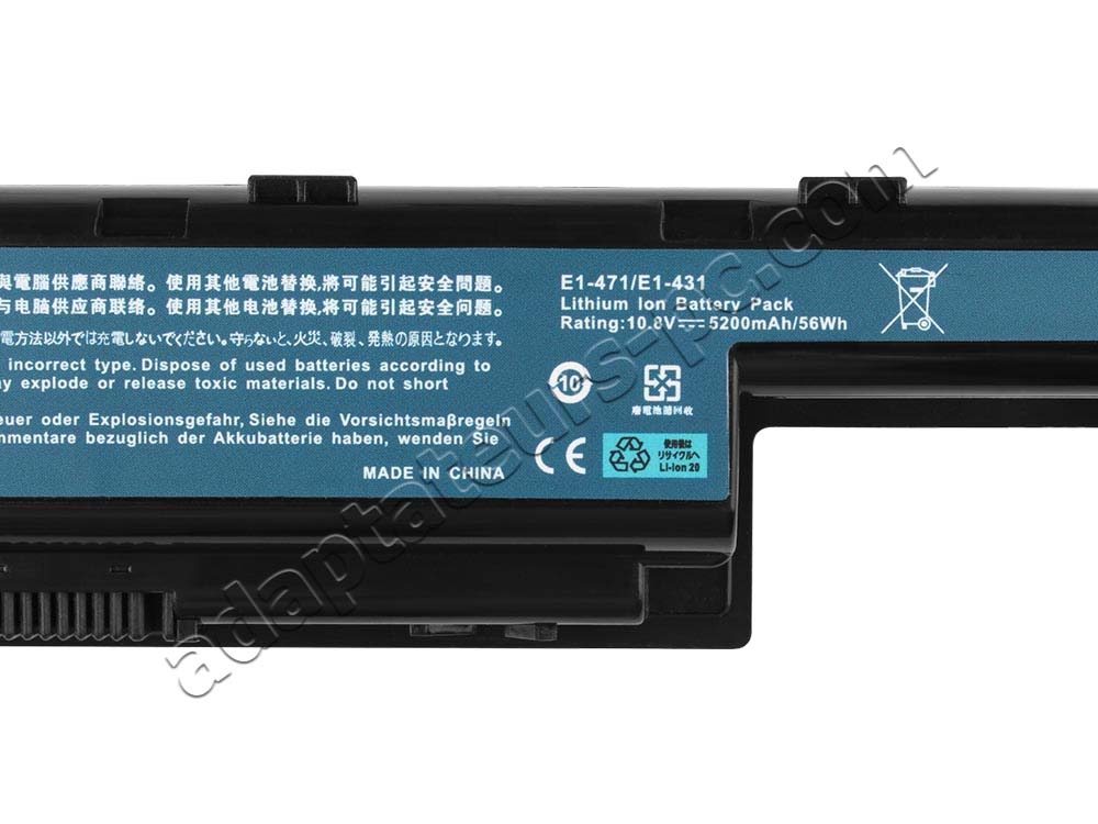 5200mAh Batterie pour Packard Bell EasyNote TV11CM-64408G50Mnks