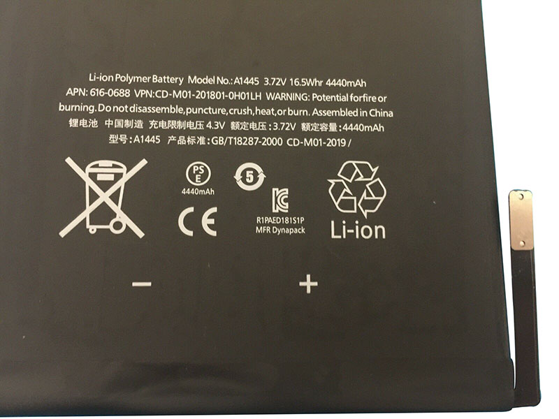 Batterie Apple 616-0688 4440mAh 16.5Wh