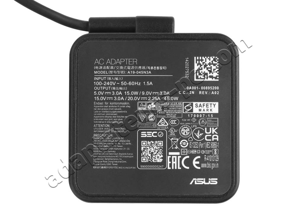 Original Chargeur Asus AsusPro B9440UA-GV0131R 45W USB-C