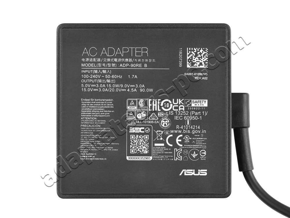 Original 90W USB-C Chargeur Asus ExpertBook B5 Flip OLED B5602FBN AC Adaptateur + Cable