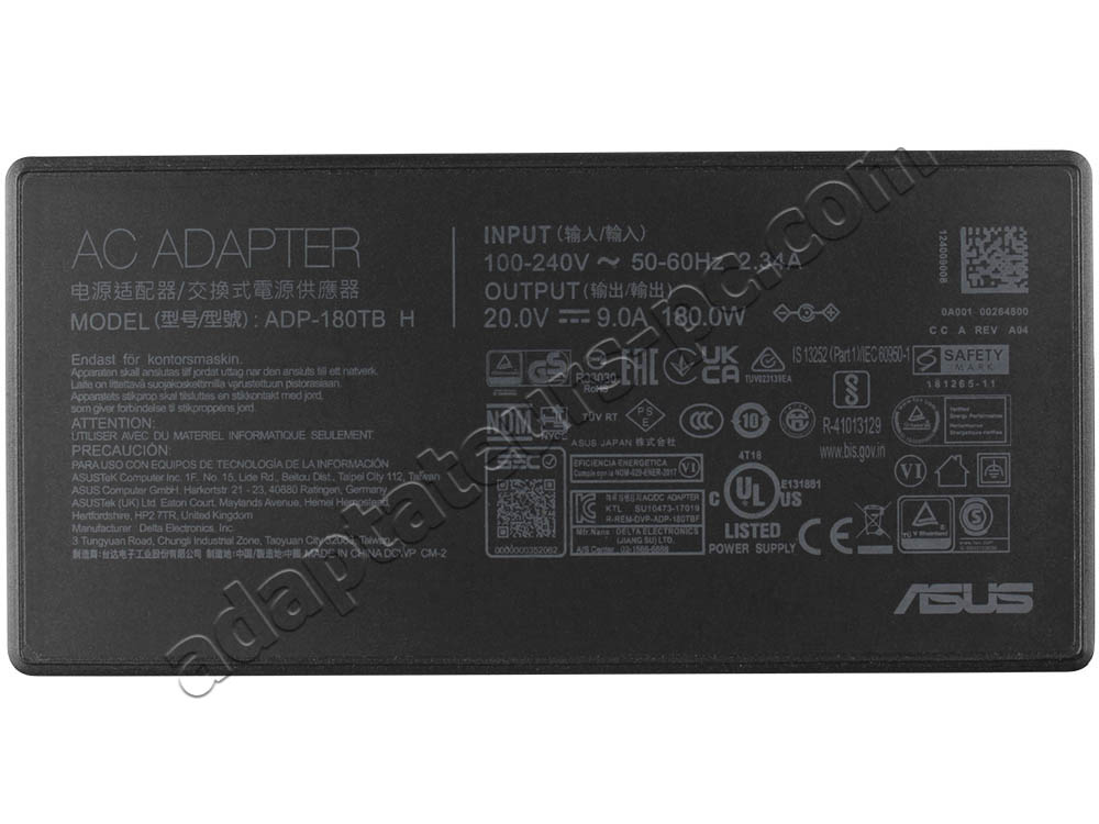 Original 180W Chargeur Asus TUF Gaming A15 FA506NCR AC Adaptateur + Cable