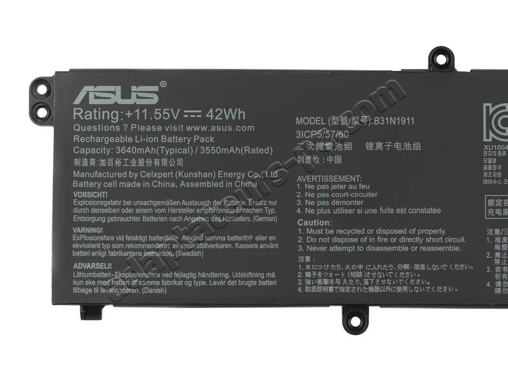 Original Batterie Asus B31N1911 C31N1911 3640mAh 42Wh