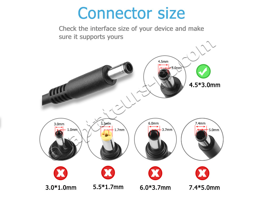 Original 45W Dell Inspiron 3501 P90F P90F005 AC Adaptateur Chargeur