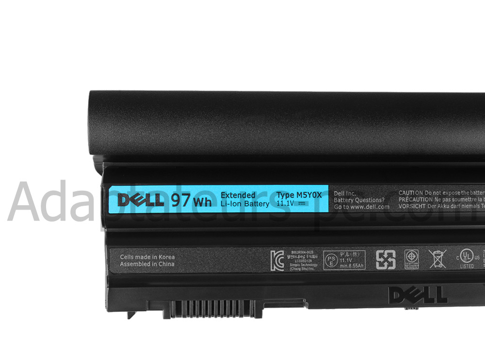 Original 9 Cellules 97Whr Dell Latitude E6520 E6420 E6420 ATG Batterie