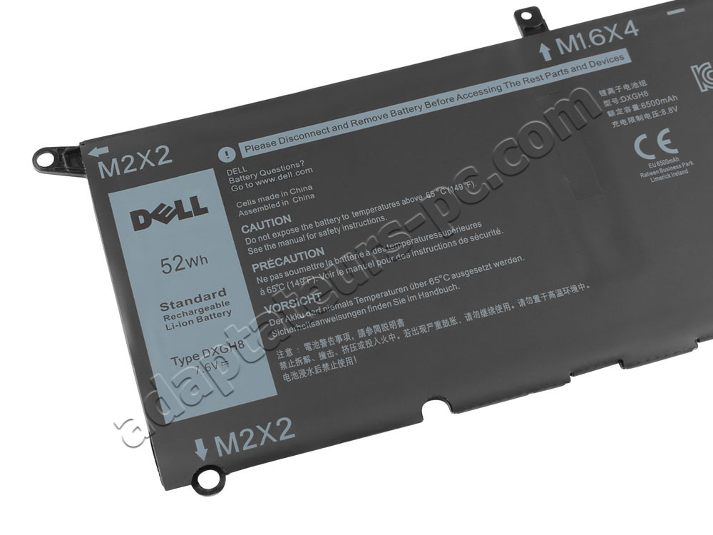 Original Batterie Dell 0H754V H754V 6500mAh 52Wh