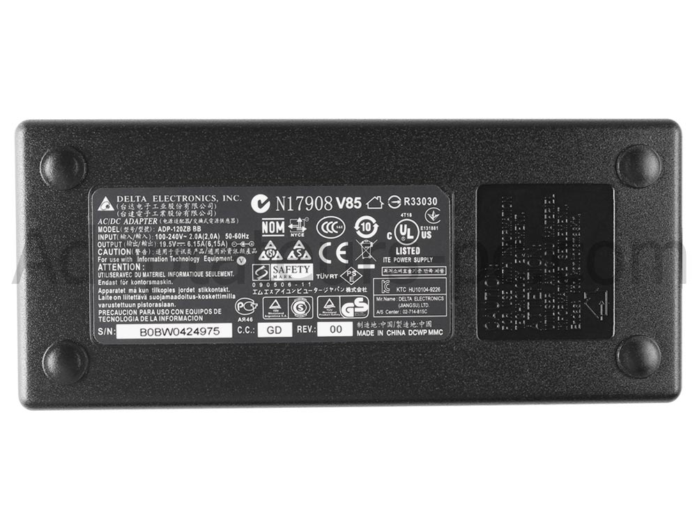 120W AC Adaptateur Chargeur pour MSI GE62 2QC-221RU GE62 2QE APACHE PRO