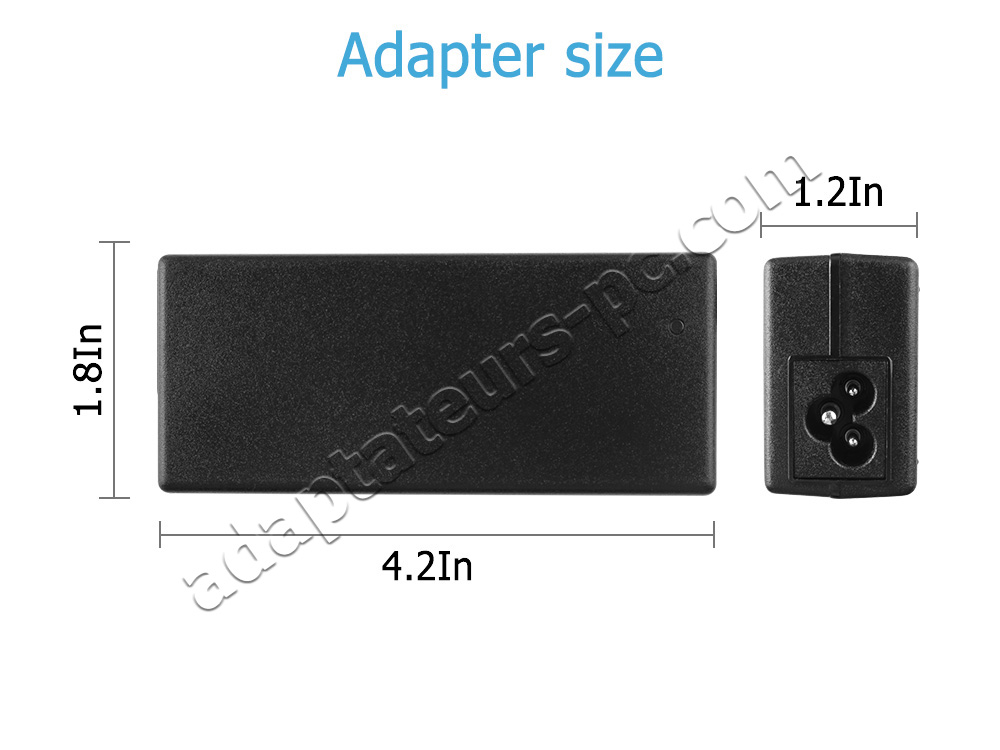 65W AC Adaptateur Chargeur pour Clevo W549KW W547KW W840SU-T W840SU W549KW