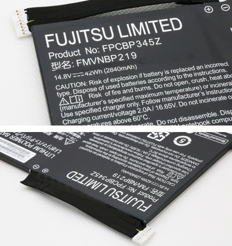 Original Batterie Fujitsu FPB0280 FPCBP345Z 2840mAh 42Wh