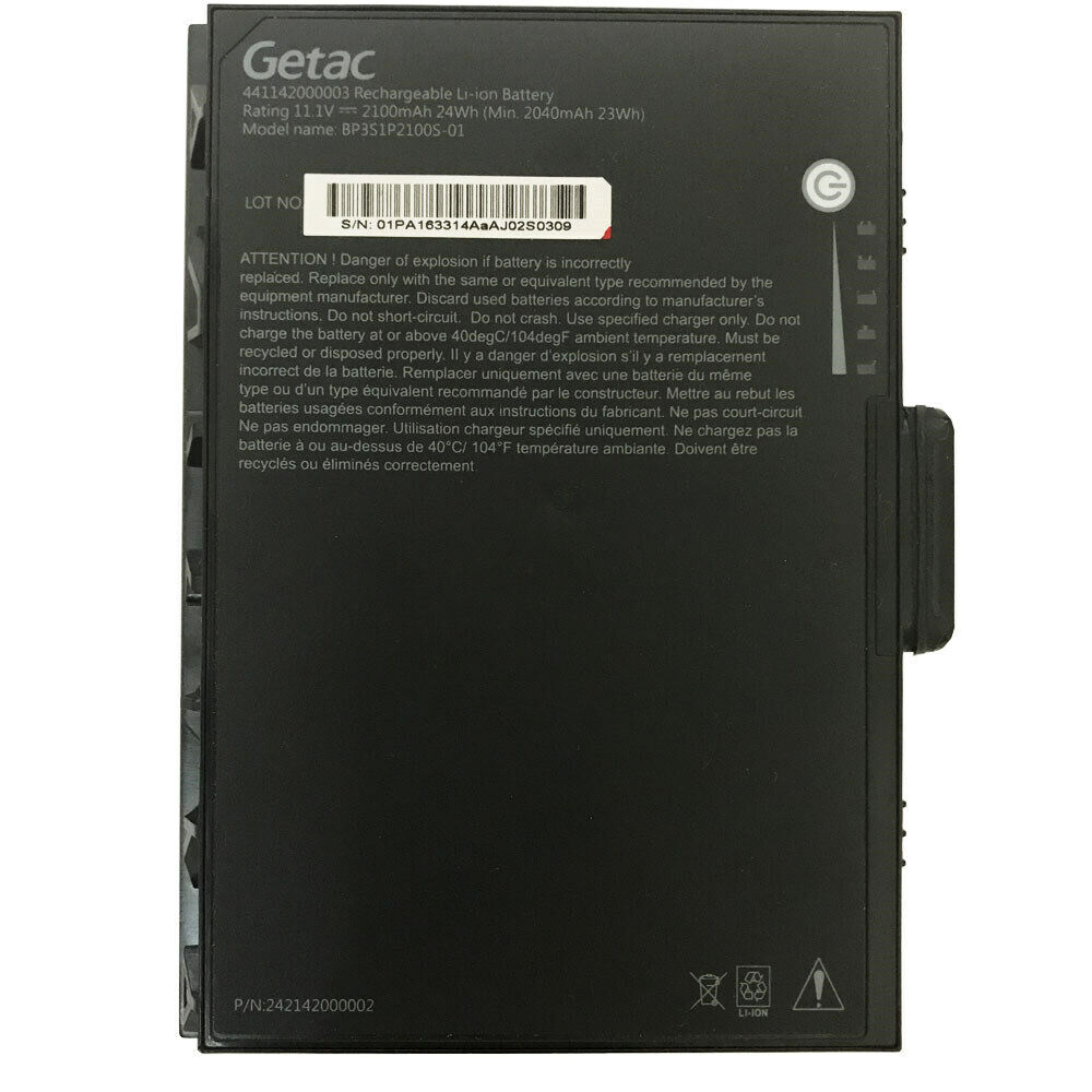 Batterie Getac BP3S1P2100S-01 2100mAh 24Wh