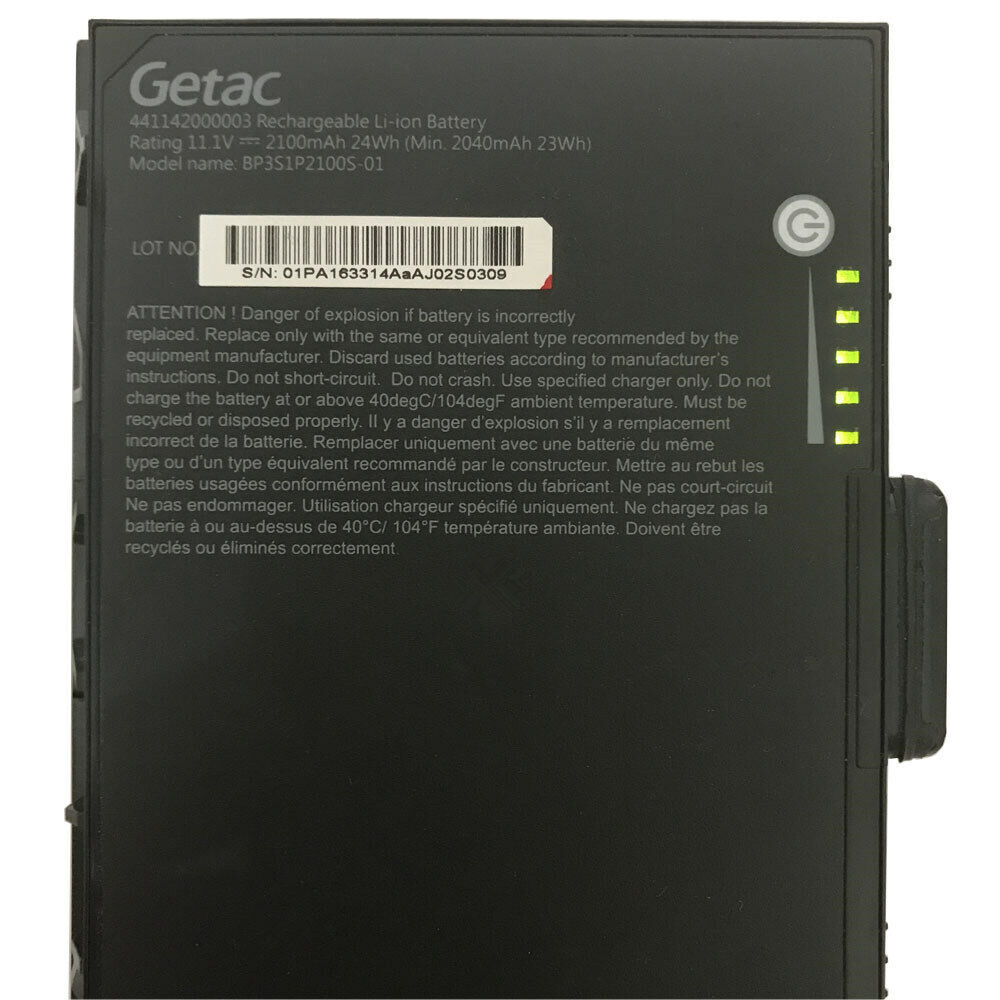 Batterie Getac BP3S1P2100S-01 2100mAh 24Wh