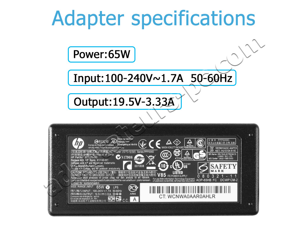 Original 65W HP Pavilion 15-au113ur Z3D40EA Adaptateur Chargeur - Cliquez sur l'image pour la fermer