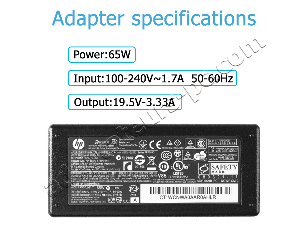 Original 65W HP Pavilion 15-ab027ne AC Adaptateur Chargeur + Cable