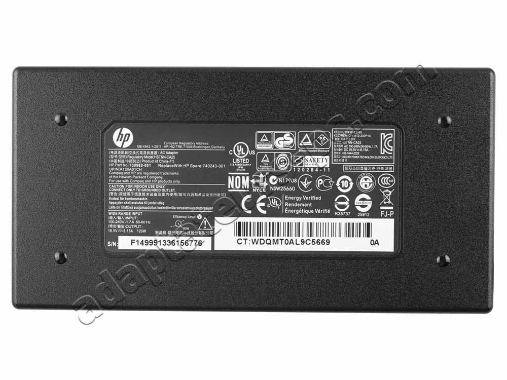 Original 120W HP Pavilion 24-xa0000 All-in-One AC Adaptateur Chargeur