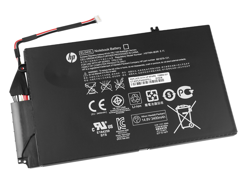 3400mAh Batterie Original pour HP Envy TouchSmart 4-1280ef