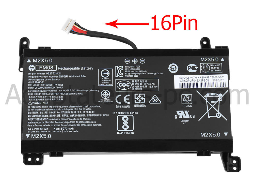 Original Batterie HP Omen 17-an000 5973mAh 86Wh