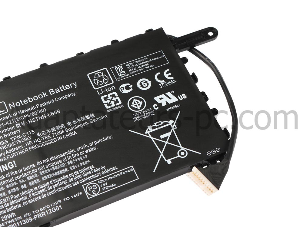 29Wh Batterie Original pour HP Stream x360 11-p080no 11-p085ng 11-p099nf