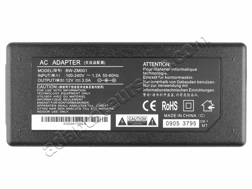 36W Fujitsu 34036144 AC Adaptateur Chargeur
