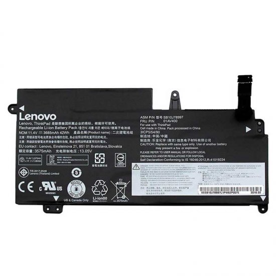 Batterie Original Lenovo 01AV400 42Wh - Cliquez sur l'image pour la fermer