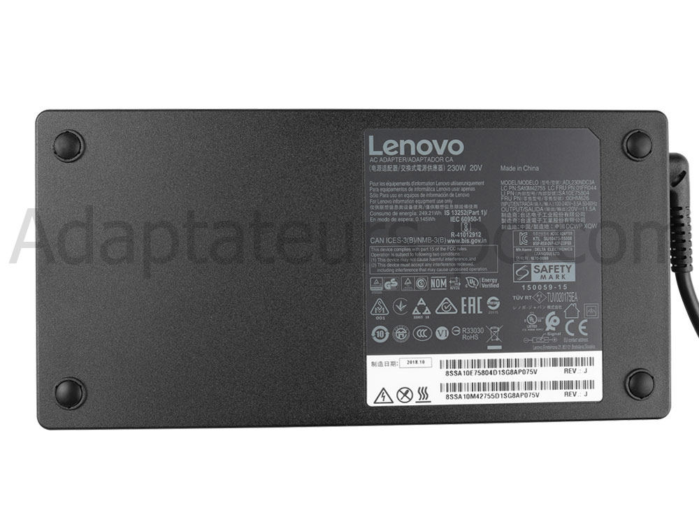 Original 230W Lenovo Legion Y540-15IRH 81SX004NFR AC Adaptateur Chargeur