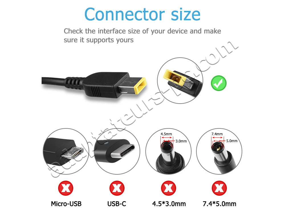 Original 45W Lenovo ThinkPad E540 Adaptateur Chargeur + Cable