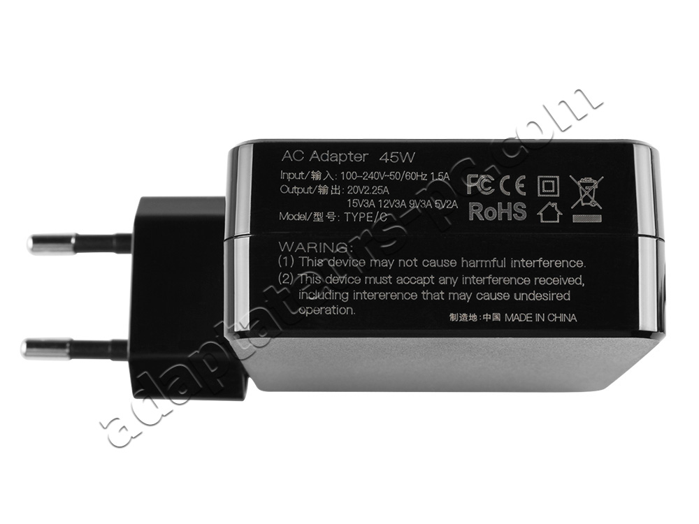 45W USB-C AC Adaptateur Chargeur Lenovo ThinkPad T490 20N20007PE