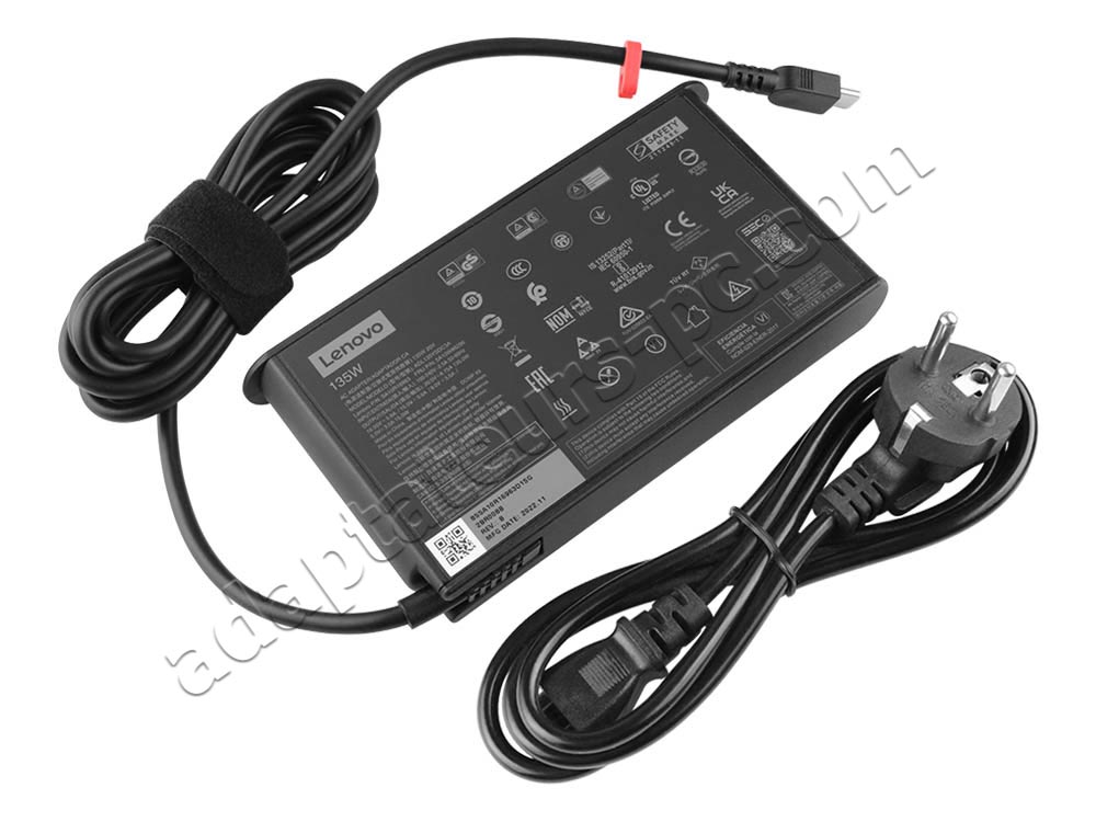 Original 135W USB-C Chargeur Lenovo 5A10W86296 AC Adaptateur + Cable