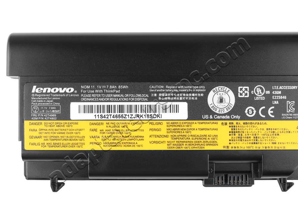 Original Batterie Lenovo 45N1000 45N1001 45N1002 8400mAh 94Wh
