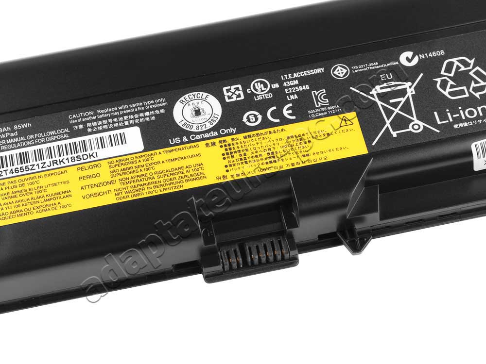 Original Batterie Lenovo 45N1000 45N1001 45N1002 8400mAh 94Wh