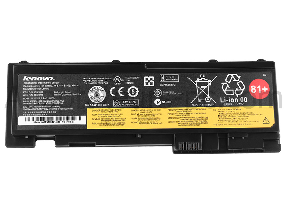 3900mAh Original Batterie pour Lenovo ThinkPad T420s 4171-6WU 4171-6ZU